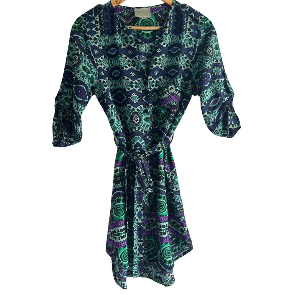 Anthropology Maeve Women’s Size Medium Aztec Print Button Up‎ iKat Dress